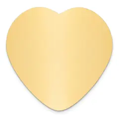 Brass Heart Engraving Plate 1 7/8"1 7/8"