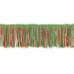 5 Yards of 2" Multicolor Chainette Fringe Trim | 5 yard cut Christmas Multi