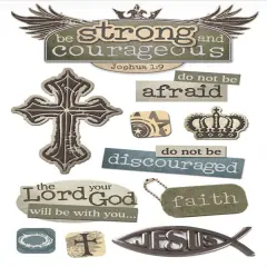 Paper House Courageous Dimensional Stickers