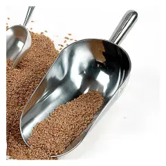 Lehman's Cast Aluminum Grain Scoop, 2 Cup 24 Oz Capacity for Bulk Foods or Grain Bins