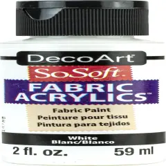 Multipack of 3 - SoSoft Fabric Acrylic Paint 2oz-White