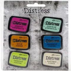 Tim Holtz Distress Enamel Collector Pin Set 6/Pkg-Set 1