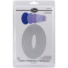 Sizzix Framelits Dies 7/Pkg-Ovals