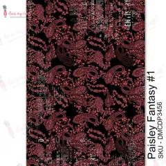 Dress My Craft Transfer Me Sheet A4-Paisley Fantasy #1