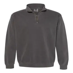 Comfort Colors&reg; Garment-Dyed Quarter Zip Sweatshirt Pepper