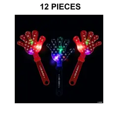 Large Light-Up Patriotic Hand Clappers - 12 Pc.