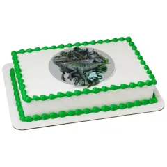 Jurassic World Raptor Paddock Edible Image 1/4 sheet