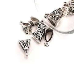 4, 20 or 50 Pieces: Silver Triangle Jewelry Bails