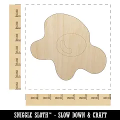Egg Cooked Sunny Side Up Unfinished Wood Shape Piece Cutout for DIY Craft Projects