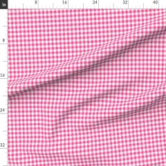 Various Fabrics by the Yard or Fat Quarter Fushia Gingham Pink Plaid Classic Cottagecore Custom Printed Fabric by Spoonflower