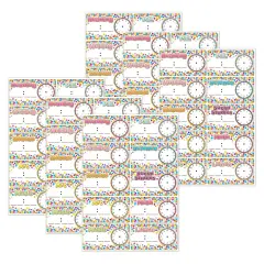 Die-Cut Magnets, Confetti Schedule Cards, 10 Per Pack, 6 Packs