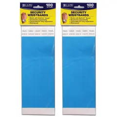 DuPont&trade; Tyvek&reg; Security Wristbands, Blue, 100 Per Pack, 2 Packs