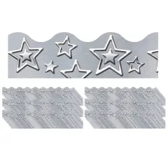 I &hearts; Metal Silver Stars Terrific Trimmers&reg;, 39' Per Pack, 6 Packs
