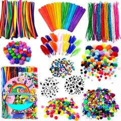 Arts and Crafts Supplies for Kids - Crafts for Kids ages 4-8, Kids Crafts, Preschool Learning Activities, School Kindergarten Art Project, Birthday Gift, Craft Kits for Girls Age 4-6, 6-8, 8-12