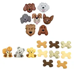 Dress it Up Buttons Dogs Embellishment Assortment
