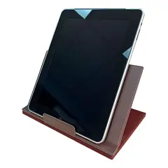 Classic Leather Tablet Stand-Chocolate Brown