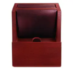 Rosewood and Leather Desktop Cell Phone Holder