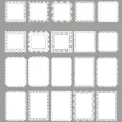 Wrapables Hollow Lace Paper for Arts & Crafts, Scrapbooking, Stationery, Photo Albums (Set of 2) Square Floral