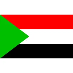 Sudan Flag with Grommets 3ft x 5ft