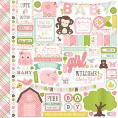 Echo park Bundle Of Joy Girl 12x12 Element Sticker
