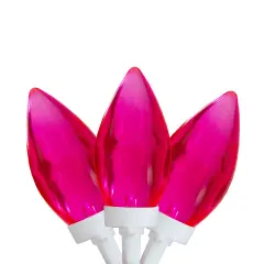 Northlight LED C9 Christmas Lights - Pink - 16' White Wire - 25ct
