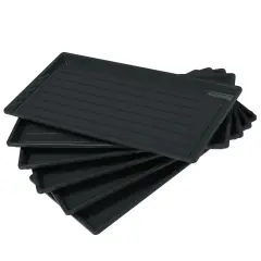 Boot and Shoe Household Utility Tray, Black (Case of 6)