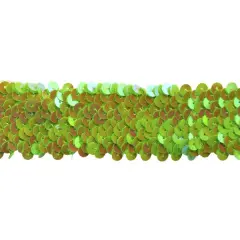 Belagio Stretch Sequin Trim, 1.5" Wide, Lime, 10-Yard Bolt