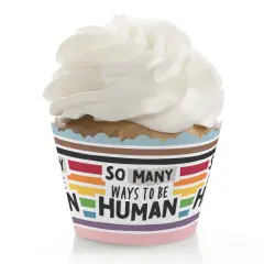 Big Dot of Happiness So Many Ways to Be Human - Pride Party Decorations - Party Cupcake Wrappers - Set of 12