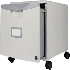 One Drawer Mini File Cabinet with Lock & Casters, Legal/Letter, Gray (Drop Ship Approved Packing) (replaces 61254U01C)