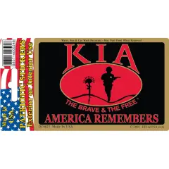 DC0023 Black KIA America Remembers Sticker (3''x4.25'')