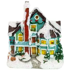 Northlight LED Lighted Snowy House Christmas Village Decoration - 5.5" - Green