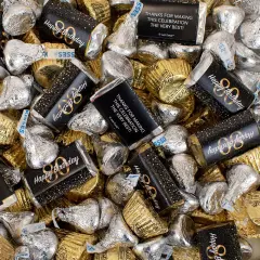 105 pcs 80th Birthday Party Candy Hershey's Chocolate Mix (1.75 lbs) - By Just Candy