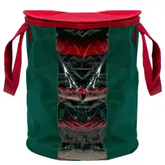Northlight 12&rdquo; Red and Green Christmas Light Storage Organizer with Clear Window