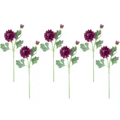 Northlight Real Touch&trade; Mulberry Purple Dahlia Artificial Floral Sprays, Set of 6 - 23"