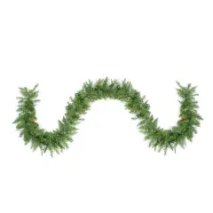 Northlight Pre-Lit Northern Pine Artificial Christmas Garland - 9' x 10" - Multi Color Lights Green
