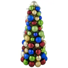 Northlight Shatterproof Ball Christmas Tree with Tinsel - 15.75" - Multicolor