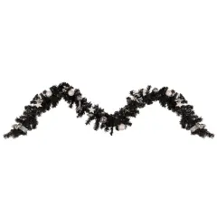 Northlight Pre-Lit Battery Operated Black Pine Artificial Christmas Garland - 9' x 6" -Cool White LED Lights