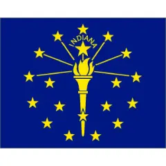 Indiana Flag with Grommets 3ft x 5ft