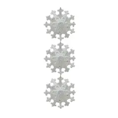 Kurt Adler 9" Winter Light White Glitter Snowflakes Pendant Christmas Ornament