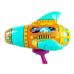 SwimWays 20" Teal, Orange and Purple Inflatable Spaceship Water Blaster