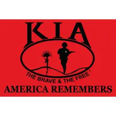 KIA America Remembers Flag On A Stick 12" x 18"