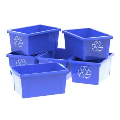 5.5 Gallon (21L) Recycle Bin, (Case of 6)