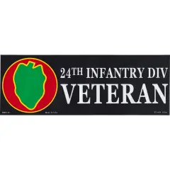 24th Infantry Division Proudly Served Bumper Sticker 3"X6-1/2"