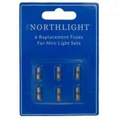 Northlight Replacement Fuses For Mini Christmas Lights - 3 Amps - Set of 6 Clear