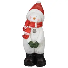 Northlight Standing Snowman Christmas Decoration - 17" - White and Red