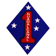 U.S.M.C. 1st Marine Division Sticker 3-1/4"