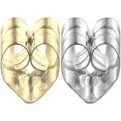 20 Yellow Gold Filled & 100 Sterling Silver Lightweight Friction Ear Nuts 5.5mm