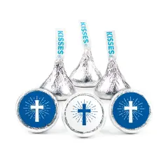 85 Pcs Religious Candy Party Favors Hershey's Kisses Vacation Bible School Church Chocolate (13.6oz, Approx. 85 Pcs) - No Assembly Required - By Just Candy