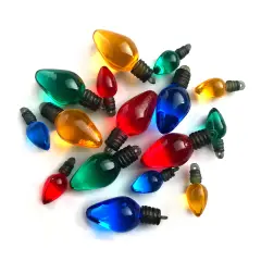 Buttons Galore and More Christmas Craft & Sewing Buttons - Olde Fashioned Lights - 36 Buttons