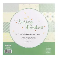 Craft Perfect Double-Sided Cardstock 6"X6 24/Pkg-Spring Meadow